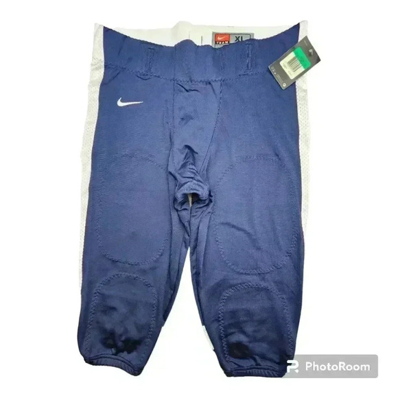 Nike Men's Open Field Football Pants Navy/White # 615745/420 NWT Choose Size - Picture 2 of 9
